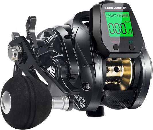 Digital Baitcasting Fishing Reel with LCD Display,8 oz Ultralight Electric Baitcaster Reel, 22-35 Lb Max Drag,6.3:1/7.2:1 Gear Ratio,Left/Right Handed,Compact Design for Freshwater & Saltwater