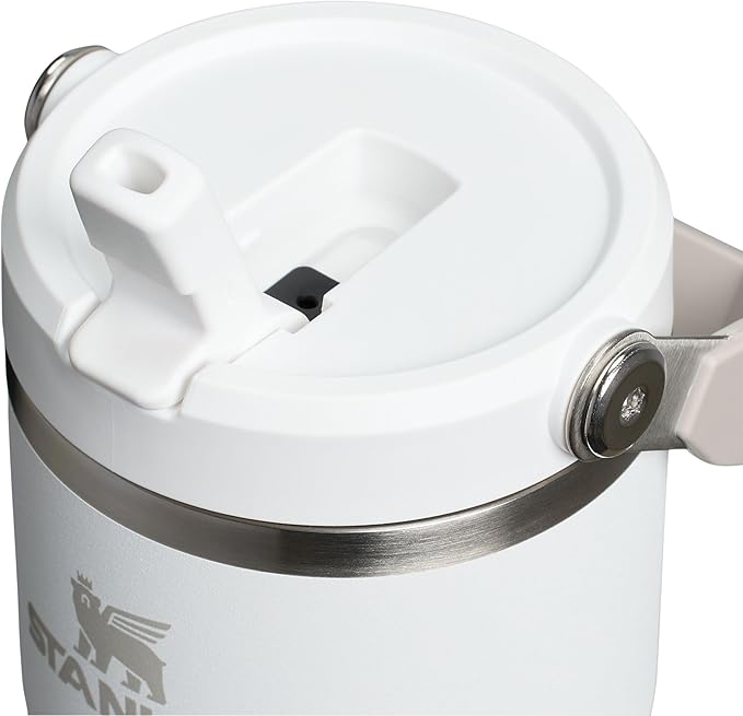 STANLEY IceFlow 2.0 フリップストロータンブラー ハンドル付き 20oz | ツイストオンリッドとフリップアップストロー | 漏れ防止ウォーターボトル | 真空断熱ステンレス | BPAフリー | フロスト