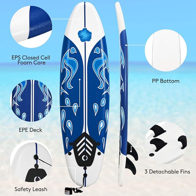 GiantexHawaiiSurfboard-Red