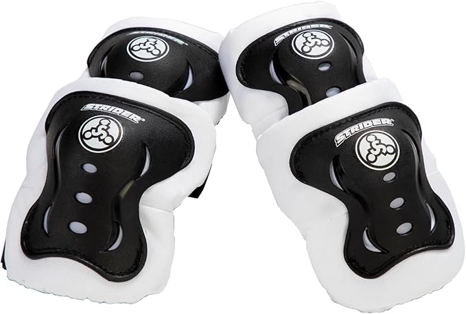 Strider Elbow & Knee Pads, Black - Easy to Attach - Durable & Washable - For Kids 18 Months to 5 Years Old