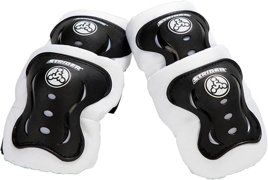 Strider Elbow & Knee Pads, Black - Easy to Attach - Durable & Washable - For Kids 18 Months to 5 Years Old