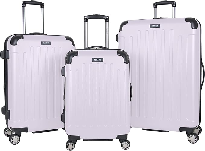 Kenneth Cole REACTION Renegade Luggage 拡張可能 8輪スピナー軽量ハードサイドスーツケース、オーキッドアイス、3点セット (20インチ/24インチ/28インチ)