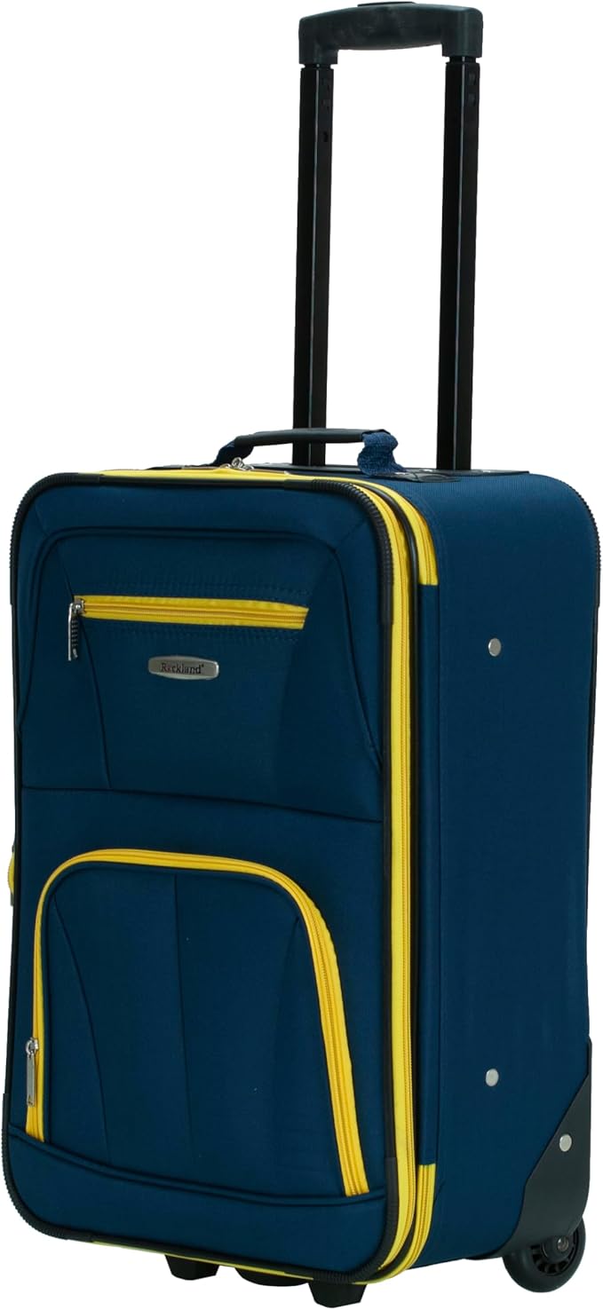 Rockland Fashion ソフトサイド アップライト荷物セット、ネイビー、2点セット (14/19)