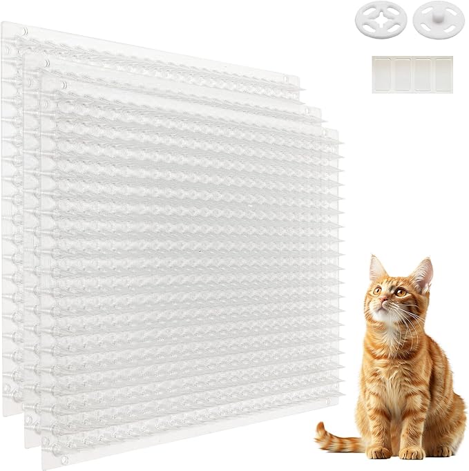 Mardili 18 Pack Scat Mat for Cats with Spikes, Cat Repellent Mat Deterrent Indoor, Training Pads Keep Dogs and Cats Off Couch, Bed, 16 x 13 Inch Garden Scat Mats Outdoor