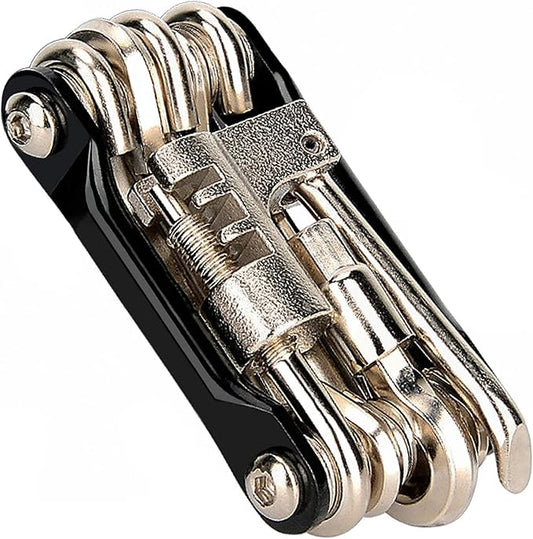 WIWUE GUO Bike Chain Tool, Ultimate Bike Multitool Kit - Lightweight Stainless Steel - Includes Chain Breaker, Tire Repair Kit, Motorcycle Accessories
