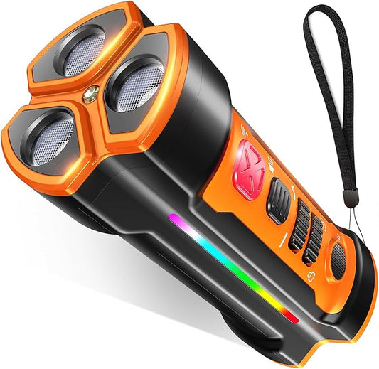 Dog Bark Deterrent Devices 2026 Release Anti Barking Device for Dogs Barking Silencer in 55FT 3X Head Anti Bark Device with Flashlight &Party Flashlight Portable Training Tool