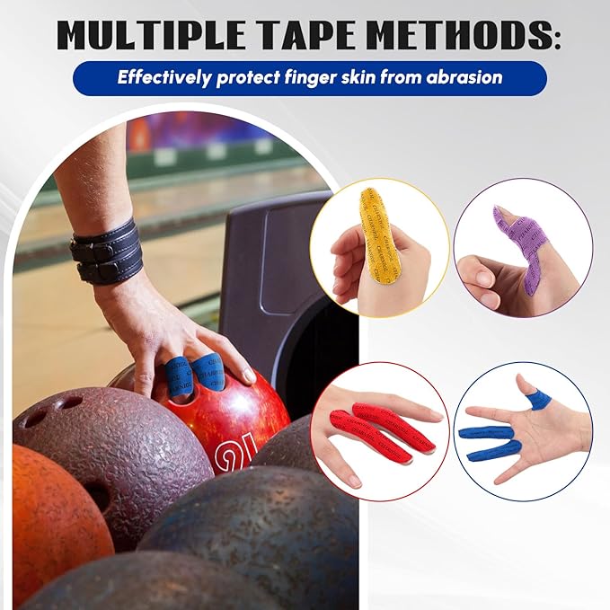140 Pieces Bowling Tape Bowling Finger Thumb Tape for Ball Hole Thumb Protection Bulk for Sport Supplies