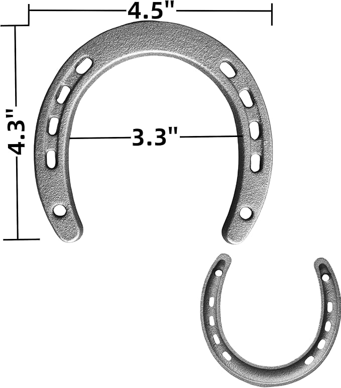 ZSHIGANMA 24Pcs Cast Iron Horse Shoes for Decorations, Durable Good Lucky Horseshoe for Wall Décor, Indoor, Outdoor, Cowboy, Western, Wedding, Birthday Party Favors Supplies
