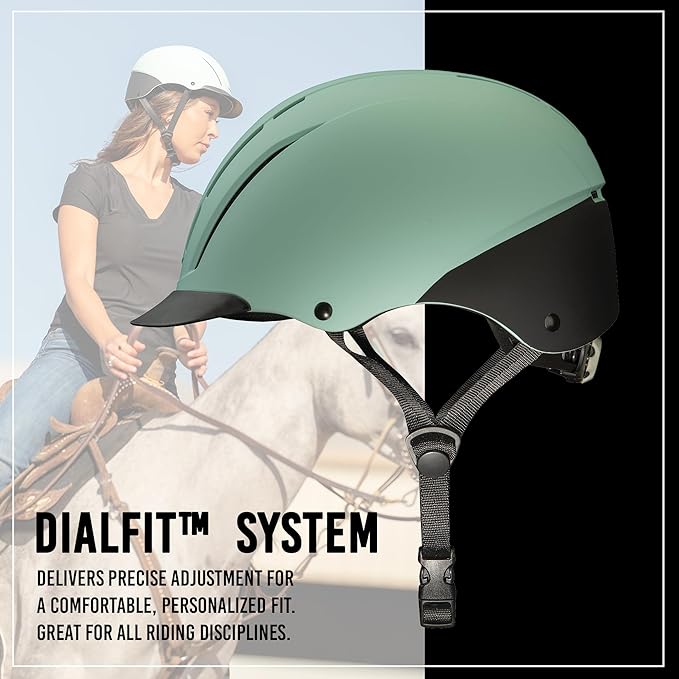 Troxel Spirit Duratec Full Coverage Horse Riding Helmet, Low-Profile Adjustable Design, Safety Horseback Riding Gear