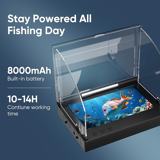 水中釣りカメラ 5インチ 1000TVL IPSモニター魚群探知機 広角IP68防水 赤外線ナイトビジョン 65ftケーブル付き 氷上・河川・ボート用-S1
