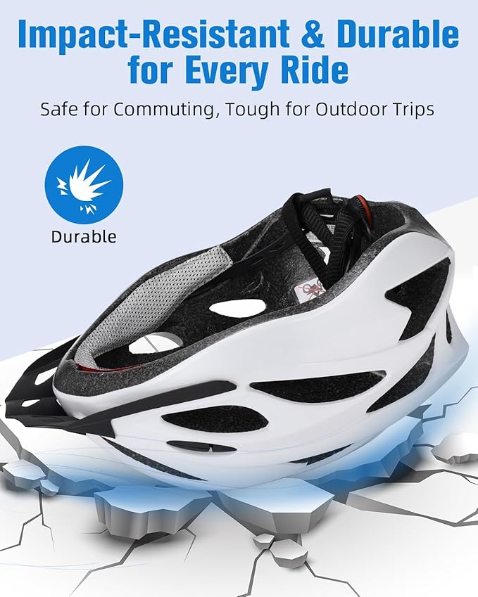 Zacro Adult Bike Helmet, Lightweight Bicycle Helmet with Removable Pads and Visor, CPSC Certified Safety Helmet for Men Women, Mountain Road Cycling Helmet for Adult