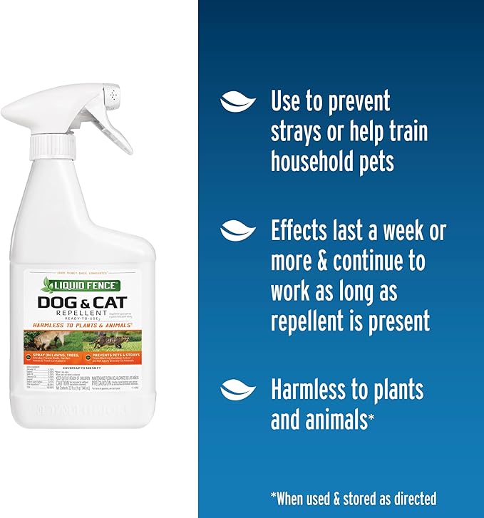 Liquid Fence Dog & Cat Repellent Ready-to-Use, 32-Ounce