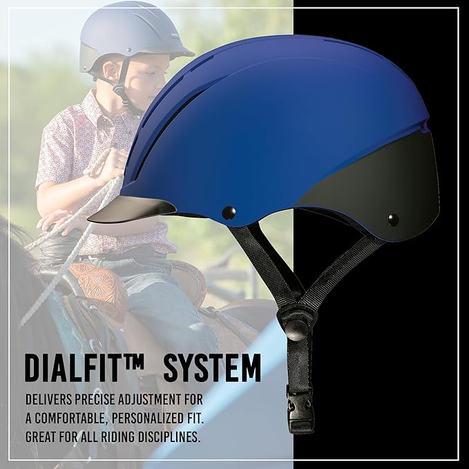 Troxel Spirit Duratec Full Coverage Horse Riding Helmet, Low-Profile Adjustable Design, Safety Horseback Riding Gear