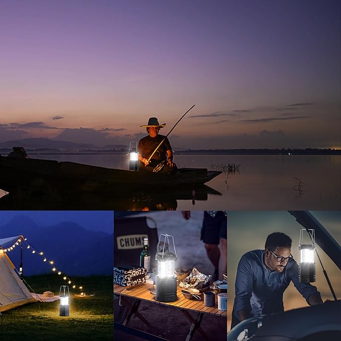 3000mAh大容量手回しソーラーキャンプランタン、ポータブル超高輝度LEDトーチ、23〜26時間連続点灯、USB充電器、アウトドア用電子ランタン
