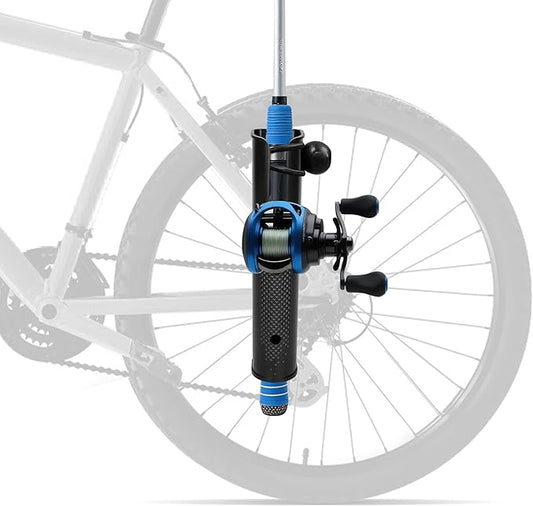 Hikeen Fishing Rod Holder for Bike, Adjustable Pole Mount Fishing Rod Rack for Bicycle, Beach Car, Fishing Chair, ATVS, Boats, Carts