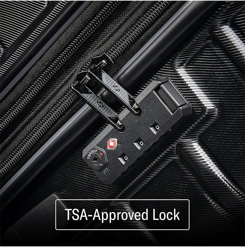 Samsonite Omni 2 ハードサイド 拡張可能 スピナーホイール付きスーツケース 2点セット (19/28), ミッドナイトブラック