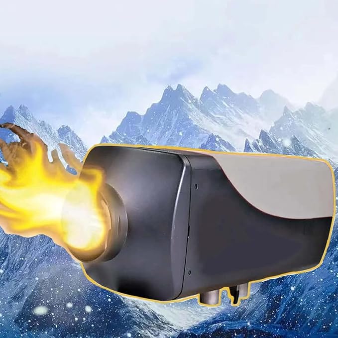 ZHIBANG ディーゼルエアヒーター ユニークなインテリジェント 12V/8KW パーキングヒーター、スマートLCDディスプレイ、10L燃料タンクとマフラー付きディーゼルヒーター、RV、トレーラー、トラック、ボートに最適（ZB-016）