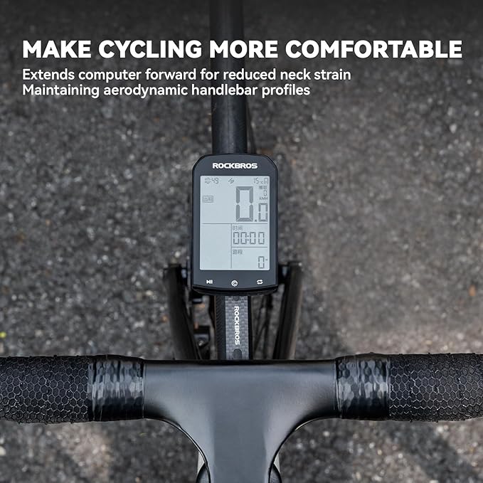 ROCKBROS Bike Computer Mount Out-Front Compatible with Garmin & Mainstream Watch Tables,Equipped with Multiple Types of Bases