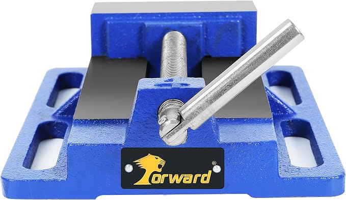 Forward Q194A 4 Inch Drill Press Vise Portable Bench Vise with Slotted Base