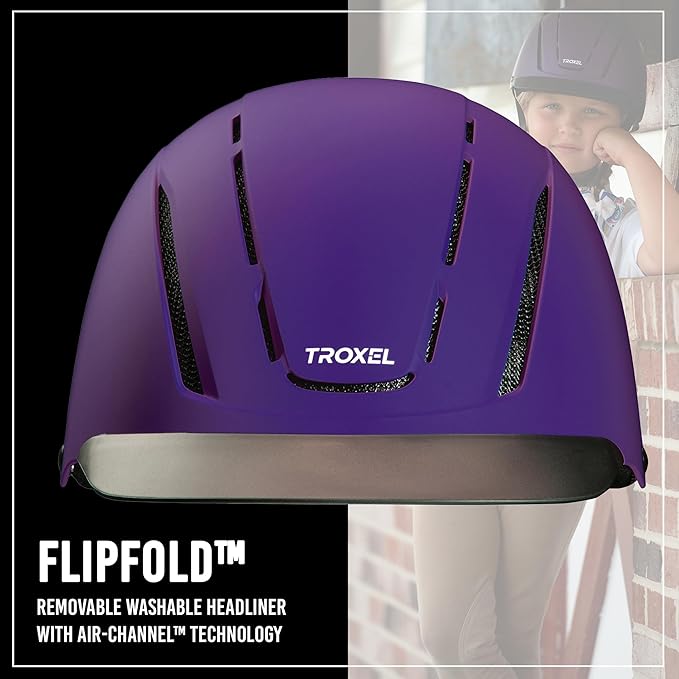 Troxel Spirit Duratec Full Coverage Horse Riding Helmet, Low-Profile Adjustable Design, Safety Horseback Riding Gear
