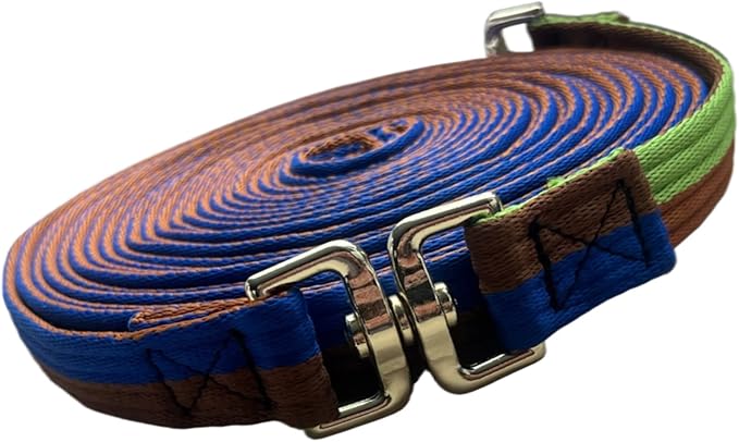 Premium Horse Training Lunge Line with Alloy Trigger Buckle for Accurate Equestrian Training of 26 Foot (8 Meters)
