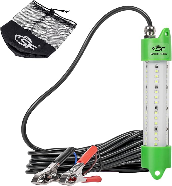 SF DC 12V LED水中集魚灯 45W 70W 100W 集魚灯 5600 7000 13000lm グリーン集魚灯 ドックおよびボート用 水中IP68防水 シガーライターまたはバッテリークリップ付き