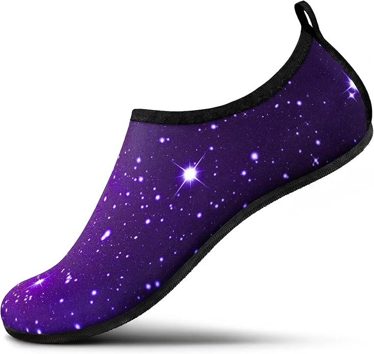 SEEKWAY Water Shoes Women Men Adult Quick-Dry Aqua Socks Barefoot Non Slip for Beach Swim River Pool Lake surf Black SK002(U)