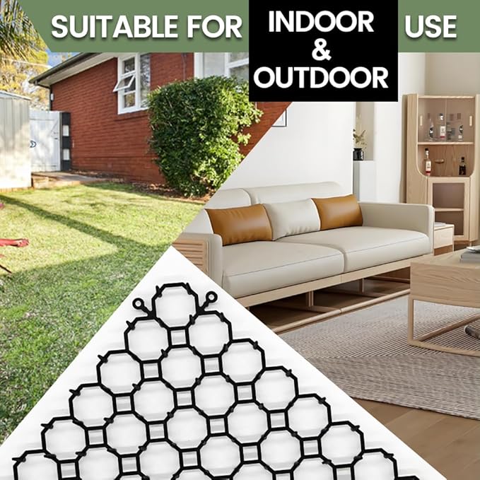 12 Pack Scat Mat for Cats, 16 x 12 Inch Cat Spike Deterrent Mats, Indoor Outdoor Pet Training Mat for Cats & Dogs, Protect Furniture, Sofa, Plants & Garden