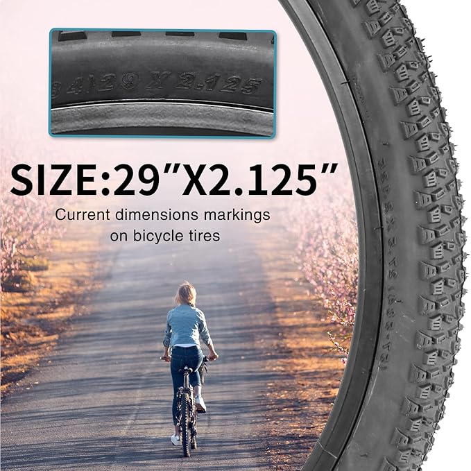 2 Pack Bike Tire 24 26 27.5 X 1.95 27.5 29 X 2.125 Inch Folding Replacement Bike Tire with Tire Levers Foldable Bead Wire Bicycle Tire for Mountain Bike