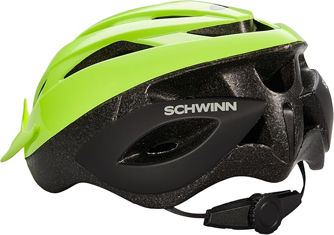 Schwinn Thrasher Helmet for Adults, Size 58-62 cm for Riders Ages 14+, Microshell, Adjustable Dial & Straps, Interior Padding, Air Vents, Visor, Adult Bike Helmet