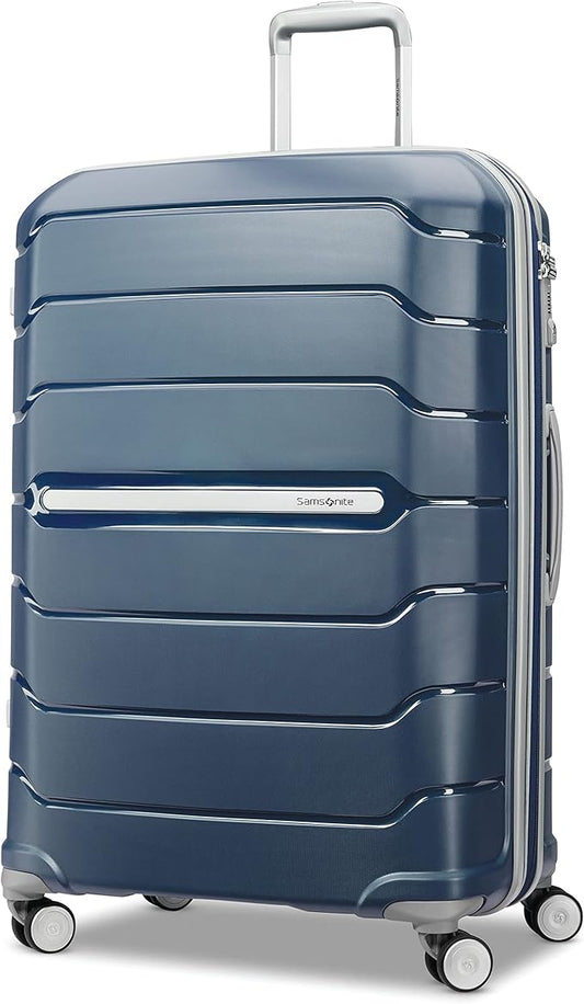 Samsonite Freeform 28インチ 大型スーツケース デュアル360°スピナーホイール - 受託手荷物 - TSAロック、航空会社承認済み - 軽量で丈夫なポリプロピレン製拡張可能ハードシェル - ネイビー
