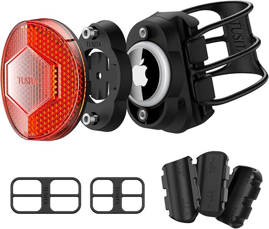 TUSITA Airtag Scooter Mount,Hidden Bike GPS Tracker Case for Airtag Bike Seatpost Reflector Mounts, Anti-Theft Airtag Holder for Bike, Electric Bicycle