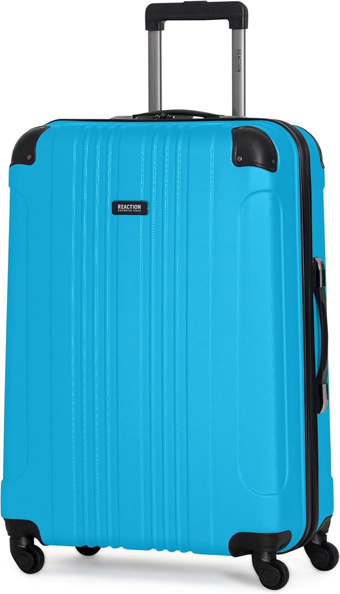 Kenneth Cole REACTION アウトオブバウンズ 軽量ハードシェル 4輪スピナーラゲージ、ティール、28インチ（預け入れサイズ）