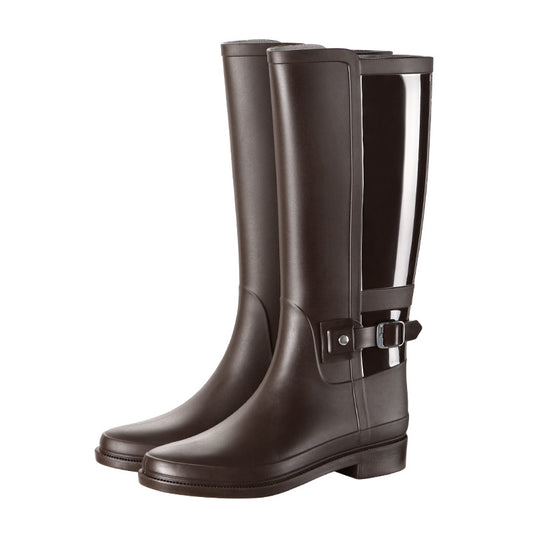Ladies' Waterproof High Tube Rubber Rain Boots