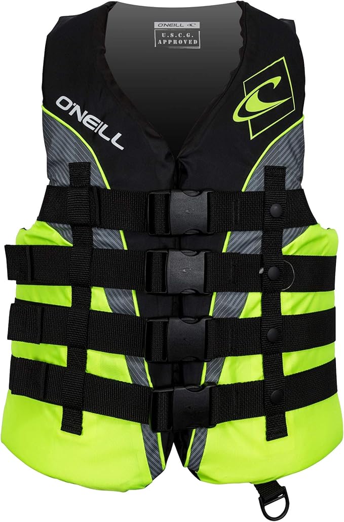 O'Neill メンズ スーパーライト USCG 承認済みライフベスト – ボート、ウェイクボード、水上スキー、その他お好きなウォーターアクティビティ用の軽量メンズライフジャケット
