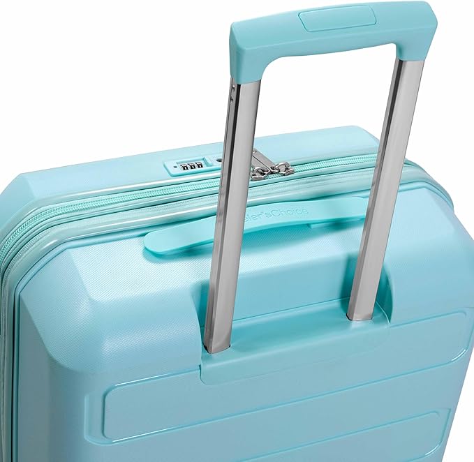 Traveler's Choice Pagosa ハードシェル 拡張可能スピナーラゲッジ、ベビーブルー、3点セット (22/26/30)