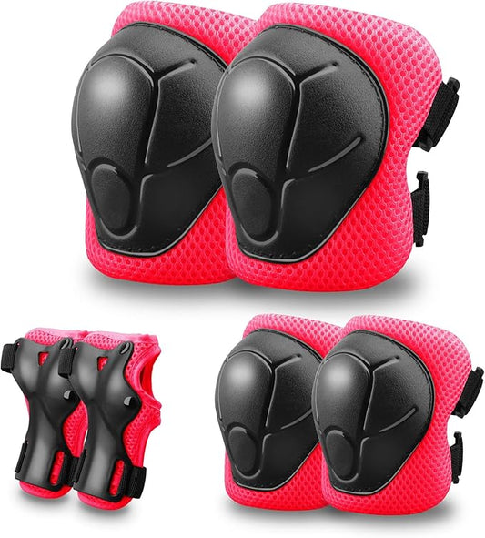 Kids Protective Gear Set Knee Pads for Kids 3-14 Years Toddler Knee and Elbow Pads with Wrist Guards 3 in 1 for Skating Cycling Bike,Biking, Roller Skates, Scooters