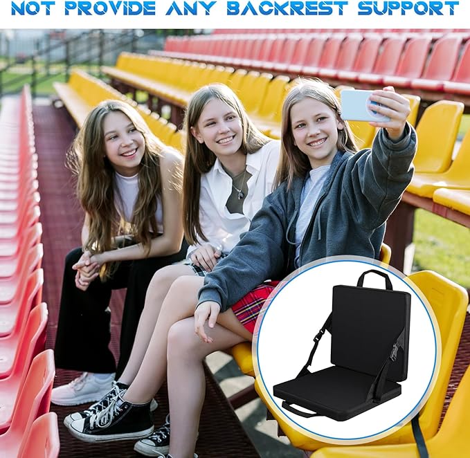 Juexica 2 Pcs Stadium Seats Boat Canoe Kayak Seat Stadium Seats for Bleachers Without Back Support for Indoor Outdoor Sport Events Bleacher Outing Traveling Hiking Fishing Camping