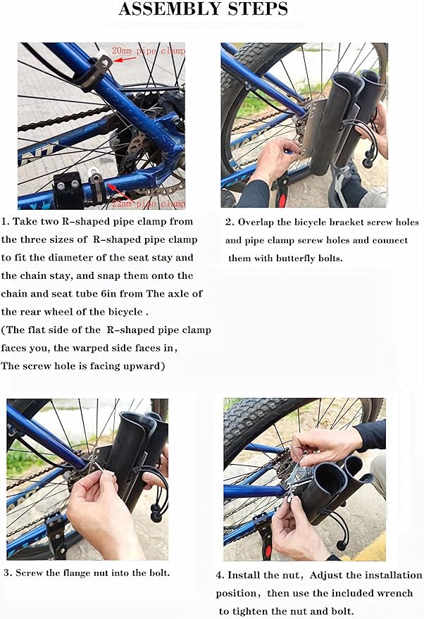バイク用釣り竿ホルダー、自転車用釣り竿ホルダー、2本の竿を自転車に取り付け、自転車用ロッドラック