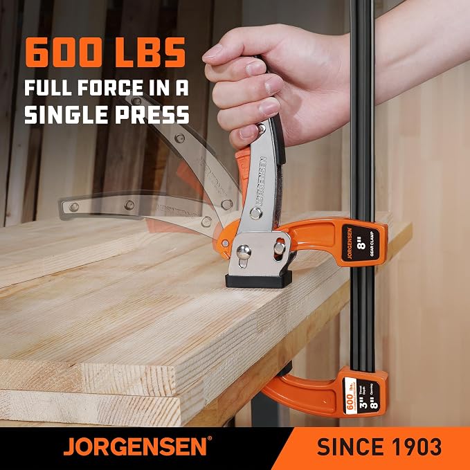Jorgensen 8-Inch Bar Clamp, Ratcheting Bar Clamp