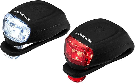 Schwinn Bicycle Light Set, Easy to Attach Headlight and Taillight with Steady and Flash Modes, Tool-Free Install, for City and Road Riding