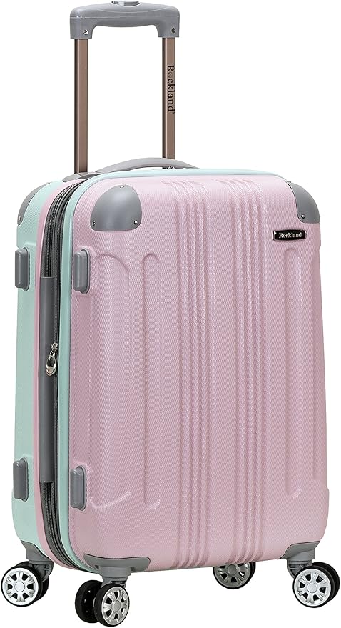 Rockland London ハードサイドスピナーホイール荷物、ミント、機内持ち込み20インチ