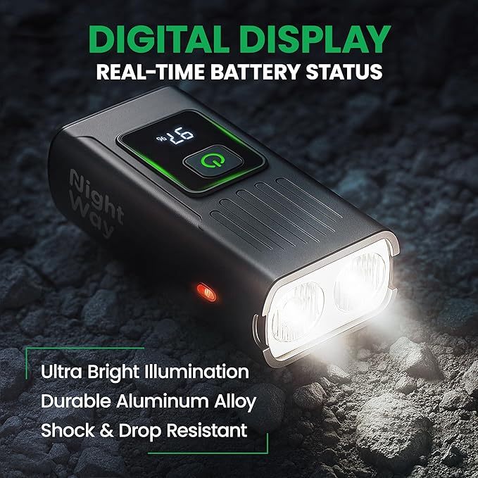 Bike Lights Set, LED Super Bright USB-C Rechargeable Headlight & Taillight, Waterproof Front & Rear Back Bicycle Light for Night Riding, Road & Mountain Cycling