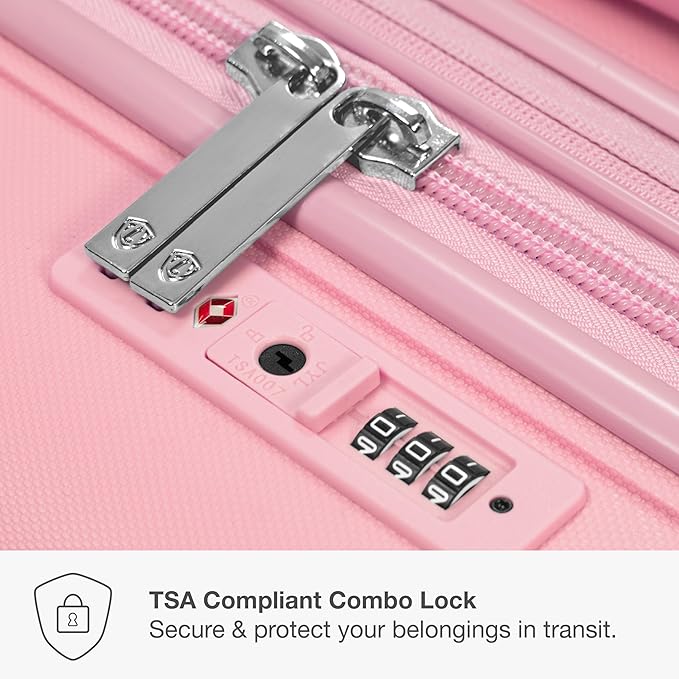 Traveler's Choice Pagosa Hardshell Expandable Luggage with Spinner Wheels, Pink, 3-Piece Set (22/26/30)