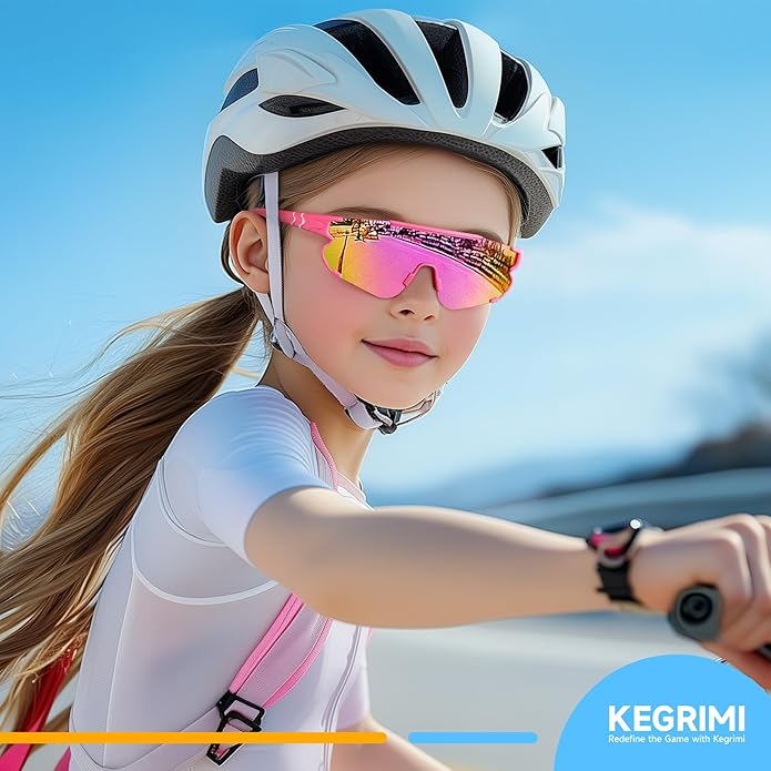 Kids Baseball Polarized Sunglasses: Sports Sunglasses for Boys Girls 3-12 Youth Sun Glasses for Cycling Running