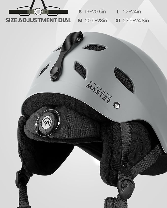OutdoorMaster Kelvin Ski Helmet - Snowboard Helmet for Men, Women & Youth