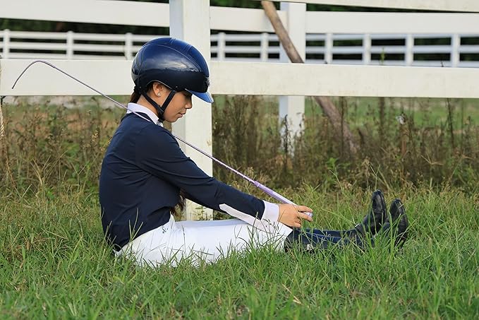 T TEKE 44" Twinkle Training Whips, Schooling Whip/Dressage Whip, Golf Handle, Reflex Shaft, and Integrated Popper