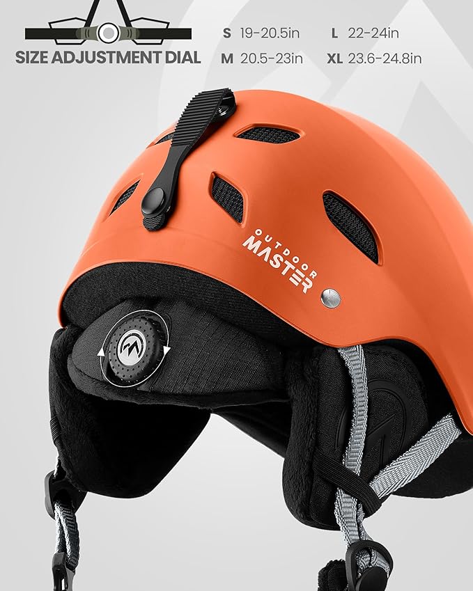 OutdoorMaster Kelvin Ski Helmet - Snowboard Helmet for Men, Women & Youth