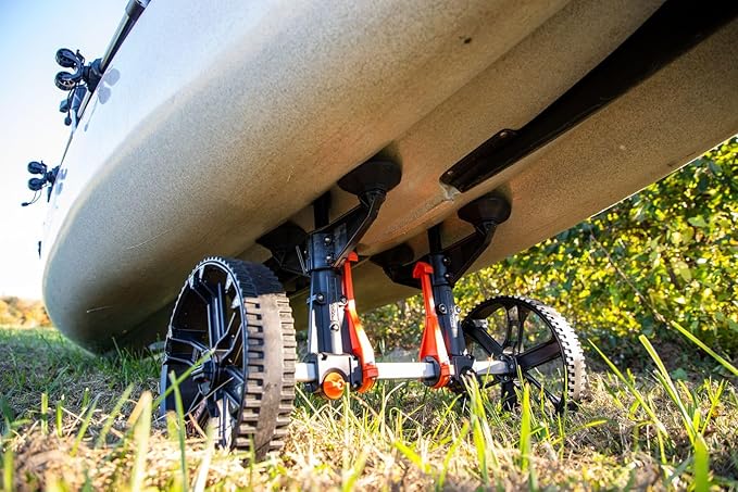 YakAttack Kayak Carts with Adjustable Frame & Wheel Options | All-Terrain, Sand & Solid Tire Variations | Durable Folding Transport System for Kayaks & Canoes | Made in USA