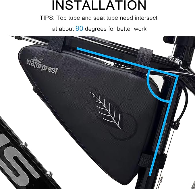 NDakter Bike Bag:Bike Frame Bag & Bicycle Repair Kit, 2L Waterproof Storage Pouch with 16-in-1 Multi-tool, Portable Bike Tool Set for Flat Tire Repair, Cycling Accessories for Mountain Road Bike, MTB
